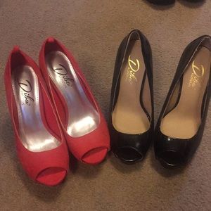Diba London peep toe high heels size 7M